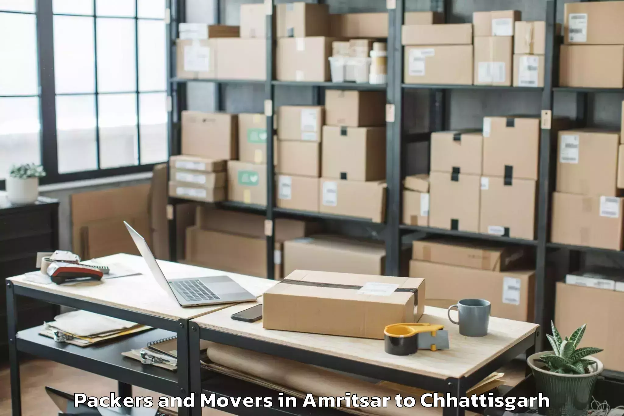 Hassle-Free Amritsar to Mahasamund Packers And Movers